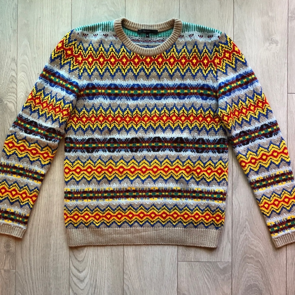 Gucci Fair Isle Wool Cashmere Sweater FW15
